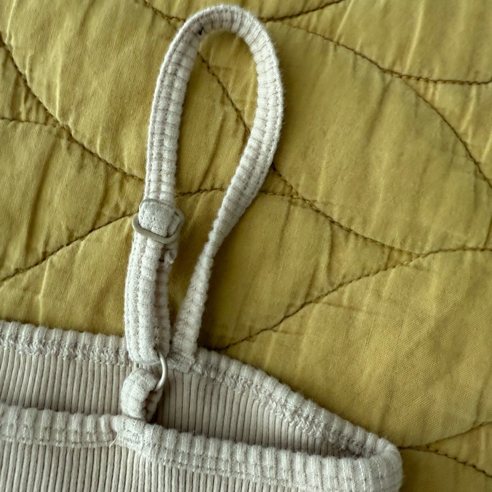 Nike Light Beige Ribbed Crop Top - Picture 5 of 8